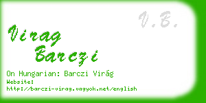 virag barczi business card